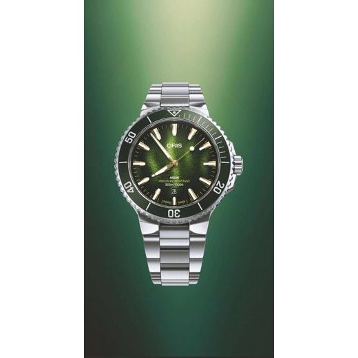 ORIS AQUIS DATE 41,5 MM KELP FOREST LIMITED EDITION 01 733 7787 4187-SET - AQUIS - BRANDS