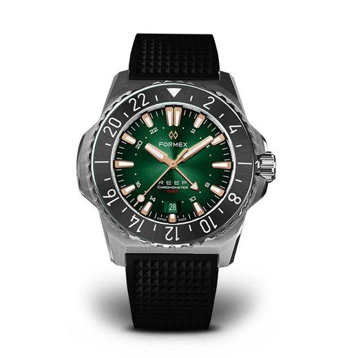 FORMEX REEF GMT AUTOMATIC CHRONOMETER GREEN DIAL WITH ROSE GOLD - REEF - ZNAČKY