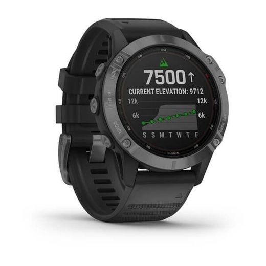 GARMIN FENIX6 PRO SOLAR, GRAY/BLACK BAND (MAP/MUSIC) 010-02410-15 - GARMIN - BRANDS