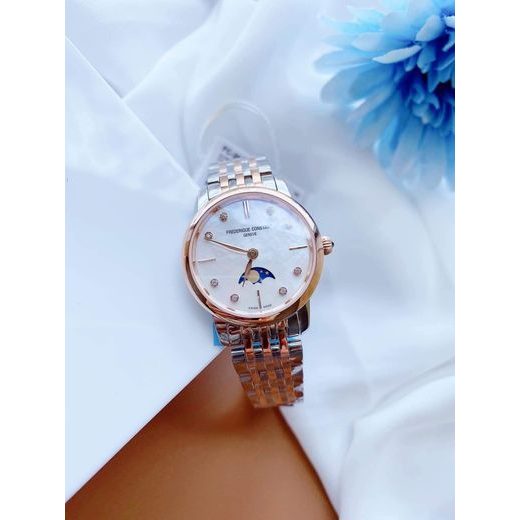 FREDERIQUE CONSTANT SLIMLINE LADIES MOONPHASE QUARTZ FC-206MPWD1S2B - SLIMLINE LADIES - BRANDS