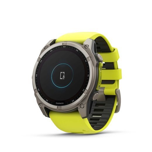 GARMIN FENIX® 8 – 51 MM, SOLAR, SAPPHIRE SAPPHIRE, TITANIUM S YELLOW/GRAPHITE SILIKONOVÝM ŘEMÍNKEM 010-02907-21 - FENIX 8 51MM - ZNAČKY