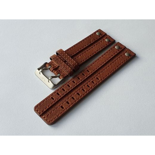 KOŽENÝ ŘEMÍNEK VOSTOK EUROPE PRO EXPEDITION - HNĚDÝ/MATNÁ SPONA - ŘEMÍNKY - OSTATNÍ