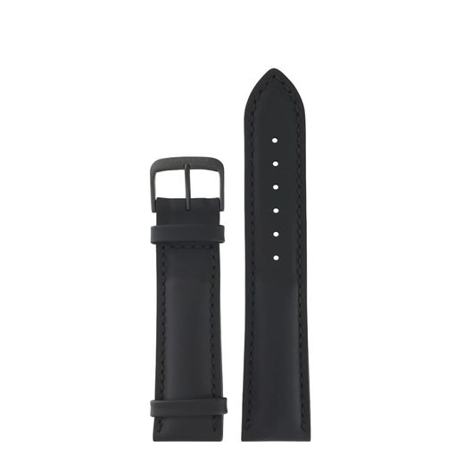 LEATHER STRAP JUNKERS 22MM - BLACK/BLACK BUCKLE - STRAPS - ACCESSORIES