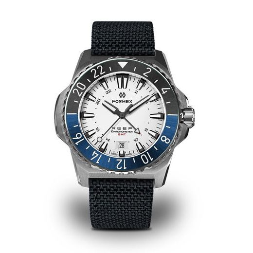 FORMEX REEF GMT AUTOMATIC CHRONOMETER WHITE DIAL WITH RED GMT - REEF - BRANDS