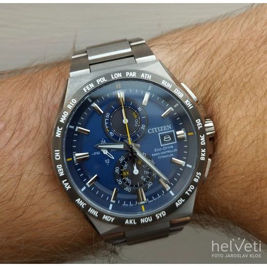 CITIZEN WORLDTIME RADIO CONTROLLED SUPER TITANIUM AT8234-85L - SUPER TITANIUM - BRANDS