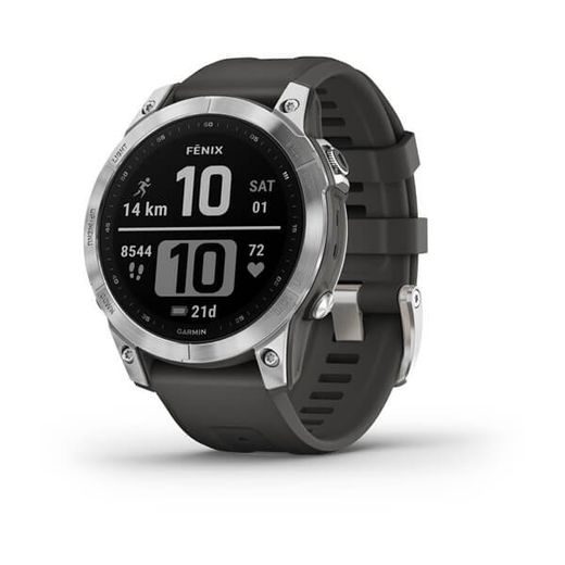 GARMIN FENIX 7 PRO SILVER/ GRAPHITE SILICONE BAND - 010-02540-01 - FENIX 7 - ZNAČKY