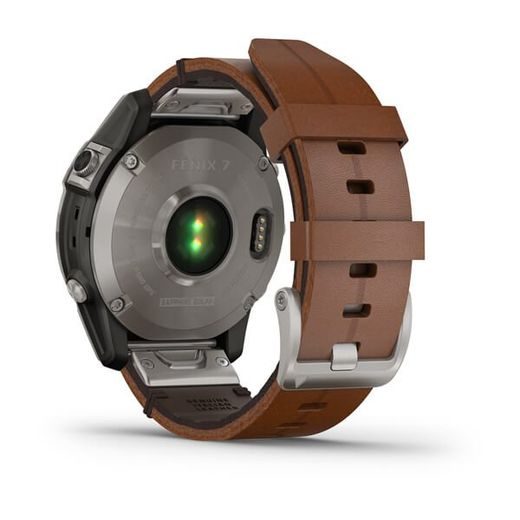 GARMIN FENIX 7 PRO SAPPHIRE SOLAR STYLE TITAN BROWN LEATHER BAND 010-02540-31 - GARMIN - ZNAČKY