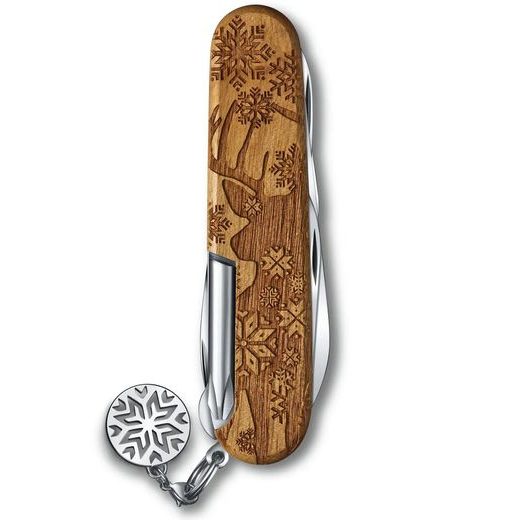 NŮŽ VICTORINOX SUPER TINKER WOOD WINTER MAGIC LIMITED EDITION 2022 1.4701.63E1 - POCKET KNIVES - ACCESSORIES