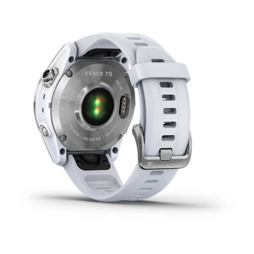 GARMIN FENIX 7S PRO GLASS SILVER / WHITE SILICONE BAND - 010-02539-03 - GARMIN - BRANDS