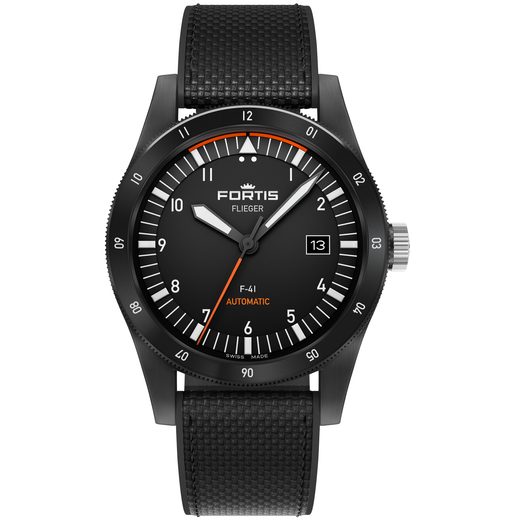 FORTIS FLIEGER F-41 WERK 7 MISSION BLACK LIMITED EDITION F4220030 - FLIEGER - BRANDS