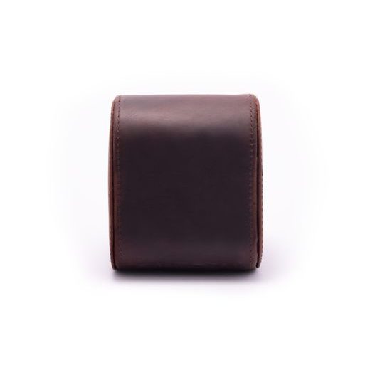 KOŽENÉ CESTOVNÍ POUZDRO HELVETI (PRO 1 HODINKY - TMAVĚ HNĚDÉ) - BOXY NA HODINKY - OSTATNÍ