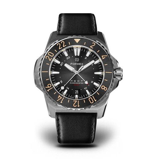 FORMEX REEF GMT AUTOMATIC CHRONOMETER BLACK DIAL WITH RED GMT - REEF - BRANDS