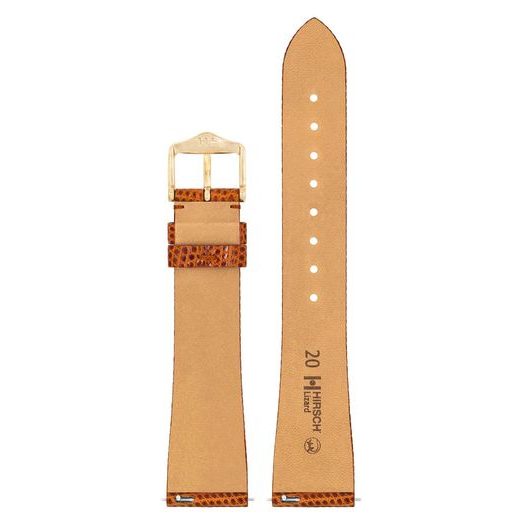 ŘEMÍNEK HIRSCH LIZARD - ZLATOHNĚDÝ, LESKLÝ - STRAPS - ACCESSORIES