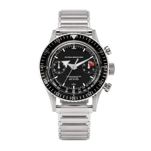 NIVADA GRENCHEN CHRONOMASTER WHITE BROAD ARROW INTER. BEZEL - MANUAL - CHRONOMASTER - ZNAČKY