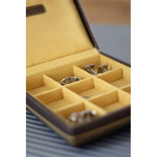 JEWELLERY CASE FRIEDRICH LEDERWAREN CARBON 32053-8 - JEWELLERY BOXES - ACCESSORIES