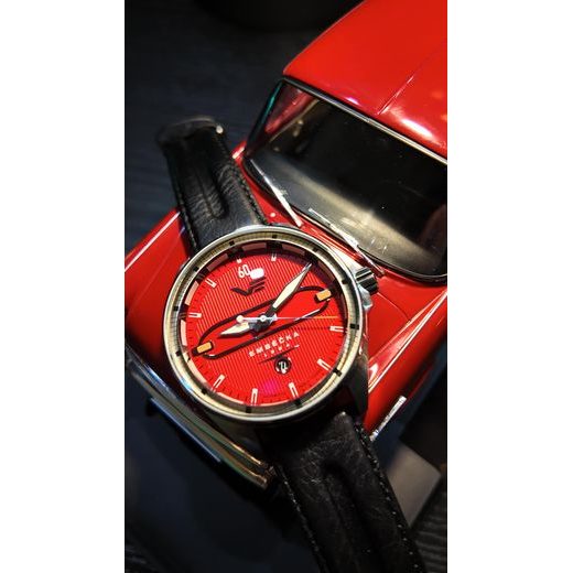 VOSTOK EUROPE LIMITOVANÁ EDICE EMBÉČKA AUTOMATIC LINE NH35-325A495 - BLACK LEATHER STRAP - EMBÉČKA - BRANDS