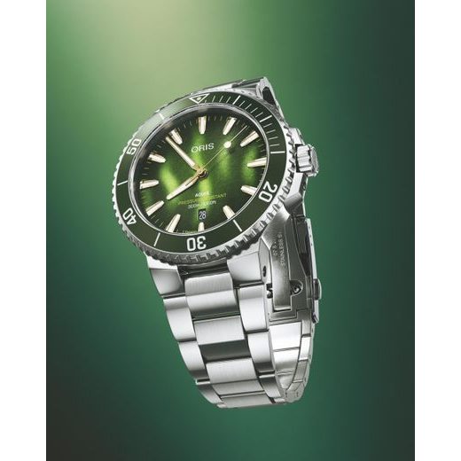 ORIS AQUIS DATE 41,5 MM KELP FOREST LIMITED EDITION 01 733 7787 4187-SET - AQUIS - BRANDS