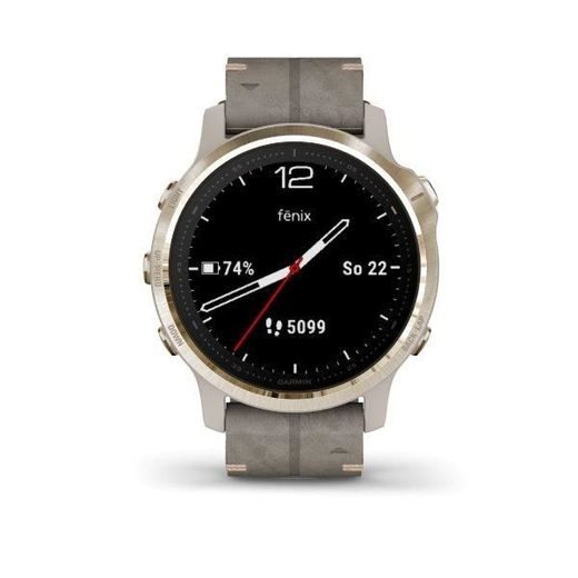 GARMIN FENIX6S PRO SAPPHIRE, GOLD/SUEDE BAND (MAP/MUSIC) 010-02159-40 - GARMIN - ZNAČKY