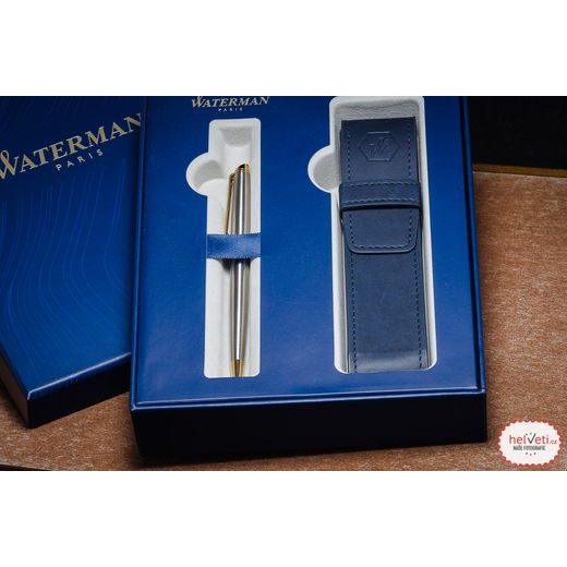 GIFT SET WATERMAN HÉMISPHERE STAINLESS STEEL GT BALLPOINT PEN AND CASE 1507/2920372 - PENS SETS - ACCESSORIES