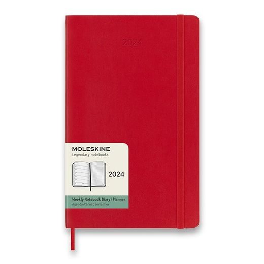 DIÁŘ MOLESKINE 2024 VÝBĚR BAREV - TÝDENNÍ - MĚKKÉ DESKY - L 1206/57240 - DIÁŘE A ZÁPISNÍKY - OSTATNÍ