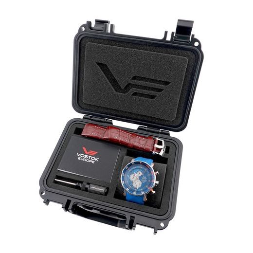 VOSTOK EUROPE LUNOCHOD-2 MULTIFUNCIONAL LINE YM86-620A636 – CUREA DIN CAUCIUC ALBASTRĂ - LUNOCHOD-2 - MĂRCI