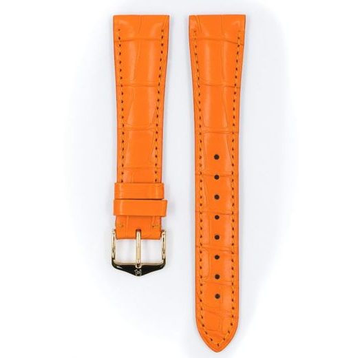 ŘEMÍNEK HIRSCH LONDON 1 ALLIGATOR - ORANŽOVÝ, MAT - STRAPS - ACCESSORIES