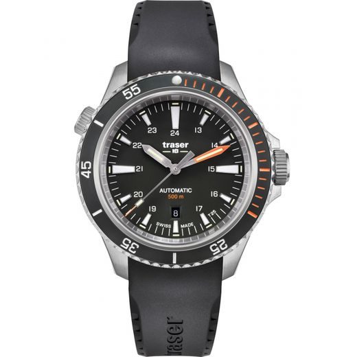 TRASER P67 DIVER AUTOMATIC BLACK SET STEEL AND RUBBER - HERITAGE - BRANDS