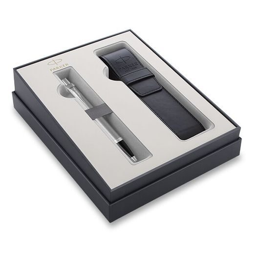 DÁRKOVÁ SADA KULIČKOVÉ PERO PARKER IM ESSENTIAL STAINLESS STEEL CT A POUZDRO 1502/3291631 - PENS SETS - ACCESSORIES