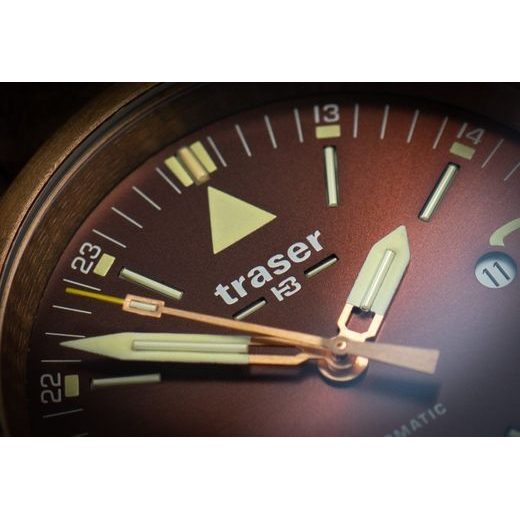 TRASER P67 OFFICER PRO AUTOMATIC BRONZE BROWN, LEATHER - HERITAGE - BRANDS