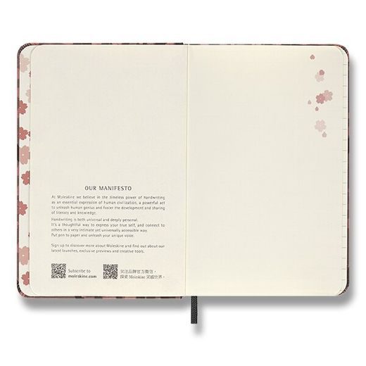 ZÁPISNÍK MOLESKINE SAKURA 2023 - TVRDÉ DESKY - S, LINKOVANÝ 1331/1914208 - DIÁŘE A ZÁPISNÍKY - OSTATNÍ