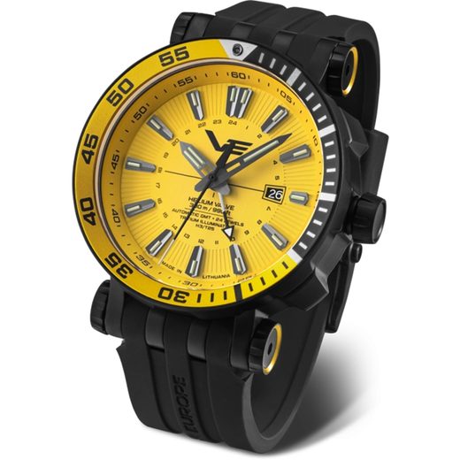VOSTOK EUROPE ENERGIA ROCKET AUTOMATIC GMT NH34-575C719 - ČERNÝ GUMOVÝ ŘEMÍNEK - ENERGIA ROCKET - ZNAČKY