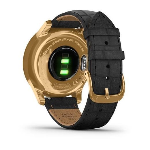 GARMIN VÍVOMOVE3 LUXE, 24K GOLD/BLACKLEATHER BAND 010-02241-22 - VIVOMOVE3 LUXE - BRANDS