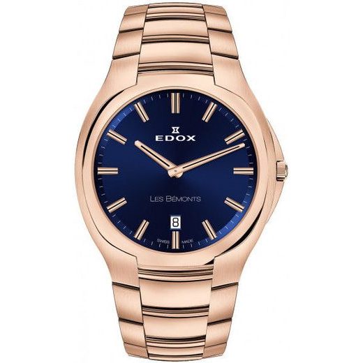 EDOX LES BÉMONTS ULTRA SLIM DATE QUARTZ 56003-37R-BUIIR - EDOX - ZNAČKY