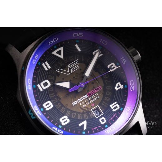 VOSTOK EUROPE EXPEDITION SOUTH POLE AUTOMATIC LINE NH35-592C760 - ŠEDÝ GUMOVÝ ŘEMÍNEK - EXPEDITION NORTH POLE - ZNAČKY