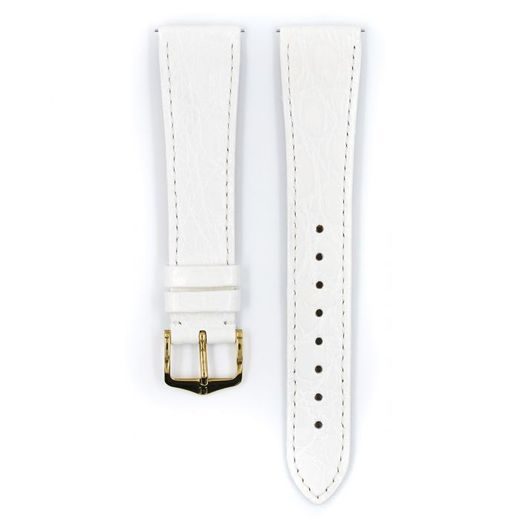 ŘEMÍNEK HIRSCH GENUINE CROCO 1 - BÍLÝ, LESK - STRAPS - ACCESSORIES