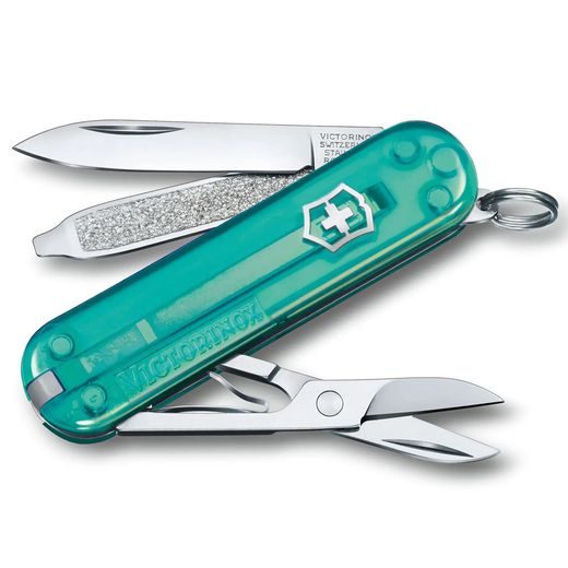 VICTORINOX CLASSIC SD TRANSPARENT COLORS TROPICAL SURF KNIFE - POCKET KNIVES - ACCESSORIES