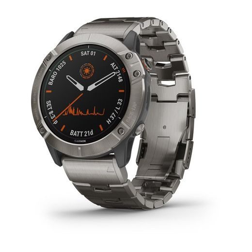 GARMIN FENIX6X PRO SOLAR, TITANIUM/TITANIUM BAND (MAP/MUSIC) 010-02157-24 - GARMIN - ZNAČKY