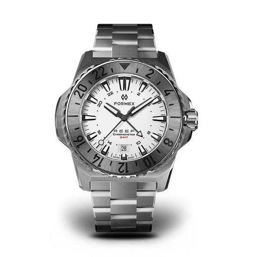 FORMEX REEF GMT AUTOMATIC CHRONOMETER WHITE DIAL WITH RED GMT - REEF - BRANDS