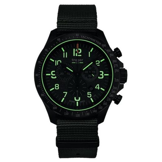 TRASER P67 OFFICER PRO CHRONOGRAPH GREEN, NATO - HERITAGE - BRANDS