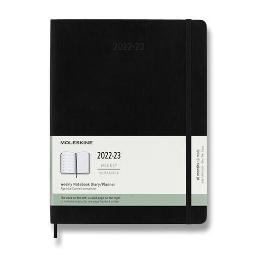 18MĚSÍČNÍ DIÁŘ MOLESKINE 2022-23 - XL, MĚKKÉ DESKY - DIÁŘE A ZÁPISNÍKY - OSTATNÍ