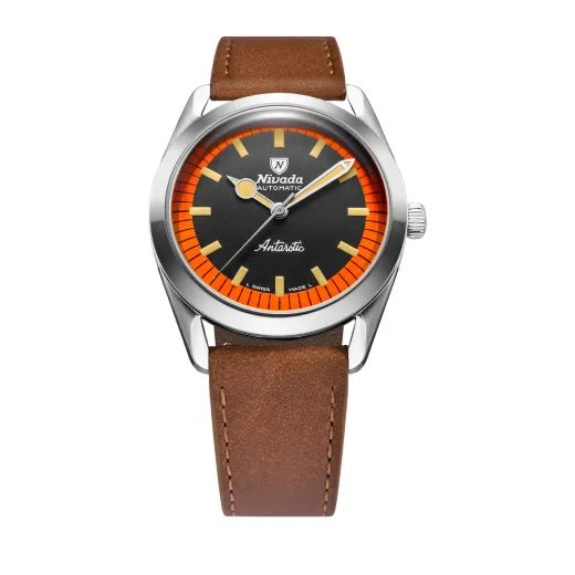 NIVADA GRENCHEN SUPER ANTARCTIC BLACK & ORANGE - 38 MM NO DATE - ANTARCTIC - ZNAČKY