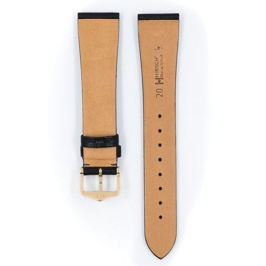 ŘEMÍNEK HIRSCH MASSAI OSTRICH 1 - ČERNÝ - STRAPS - ACCESSORIES