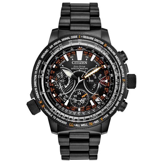 CITIZEN SATELLITE WAVE GPS ECO-DRIVE CC7015-55E - LIMITED EDITION BLACK - CITIZEN - ZNAČKY