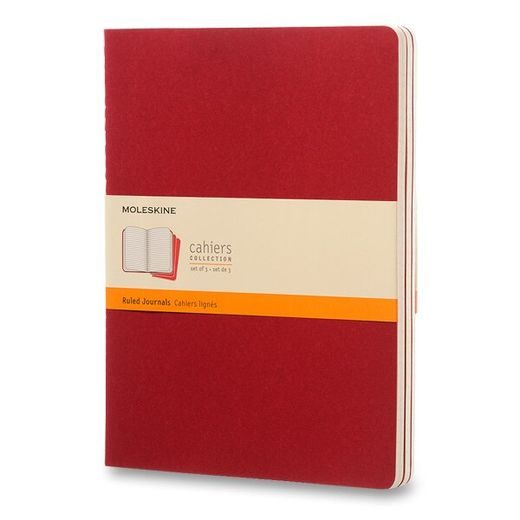 SEŠITY MOLESKINE CAHIER VÝBĚR BAREV, 3KS - MĚKKÉ DESKY - XL, LINKOVANÝ 1331/22392 - DIÁŘE A ZÁPISNÍKY - OSTATNÍ