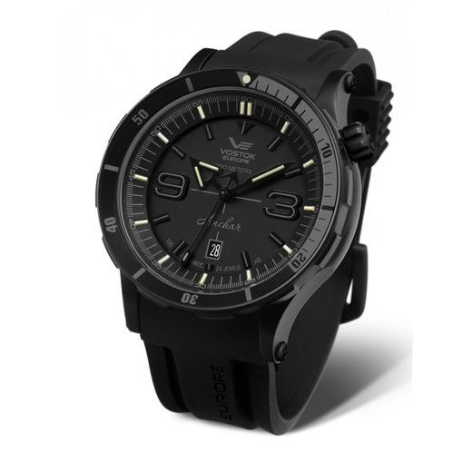 SILIKONOVÝ ŘEMÍNEK VOSTOK EUROPE PRO ANCHAR - ČERNÝ/ČERNÁ SPONA - ŘEMÍNKY - OSTATNÍ