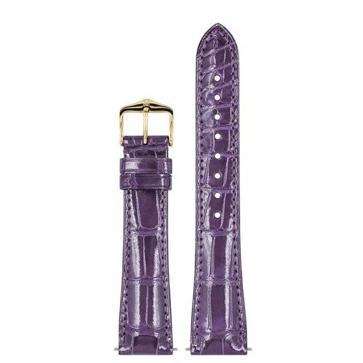 ŘEMÍNEK HIRSCH LONDON ALLIGATOR - LILA, LESK - ŘEMÍNKY - OSTATNÍ