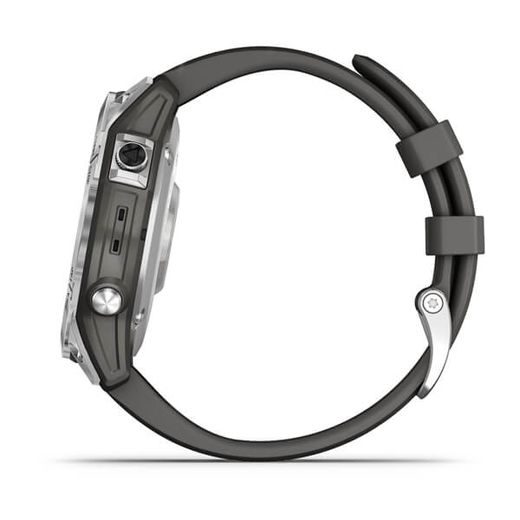 GARMIN FENIX 7 PRO SILVER/ GRAPHITE SILICONE BAND - 010-02540-01 - FENIX 7 - BRANDS