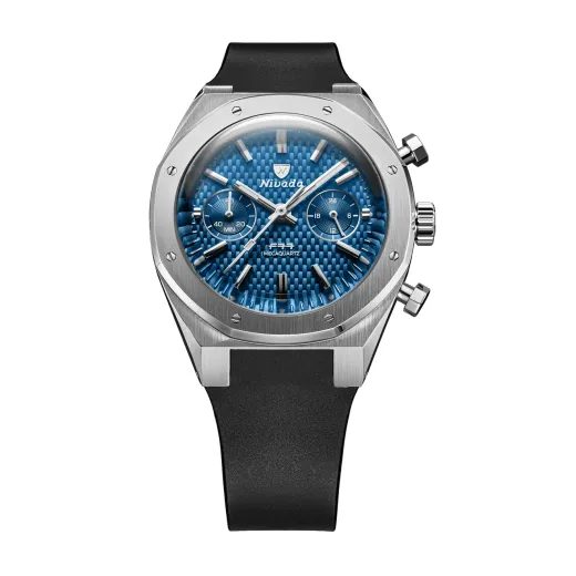 NIVADA GRENCHEN F77 CHRONOGRAPH MECAQUARTZ BLUE 38 MM - F77 - BRANDS