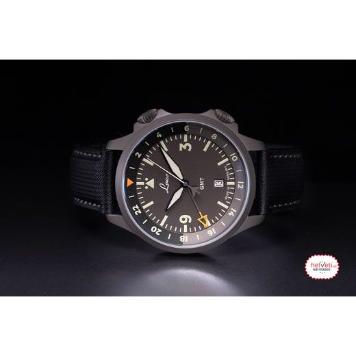 LACO FLIEGER FRANKFURT GMT SCHWARZ - PILOT SPECIAL MODELS - ZNAČKY