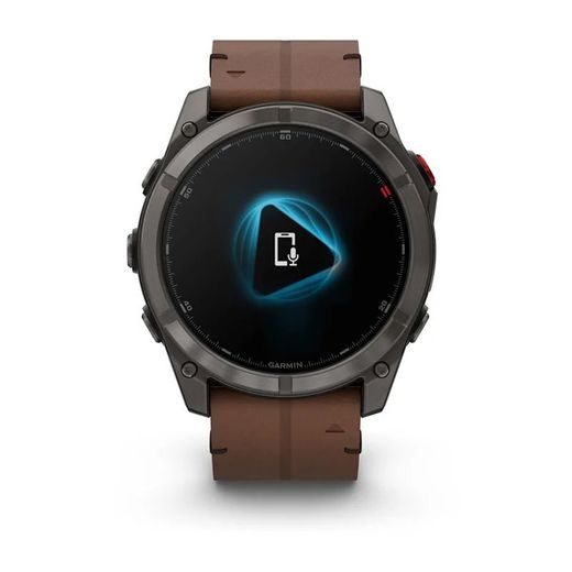 GARMIN FĒNIX® 8 PRO – 51 MM, AMOLED SAPPHIRE, CARBON GREY DLC TITANIUM S CHESTNUT KOŽENÝM ŘEMÍNKEM 010-03199-40 - FENIX 8 PRO 51MM - ZNAČKY